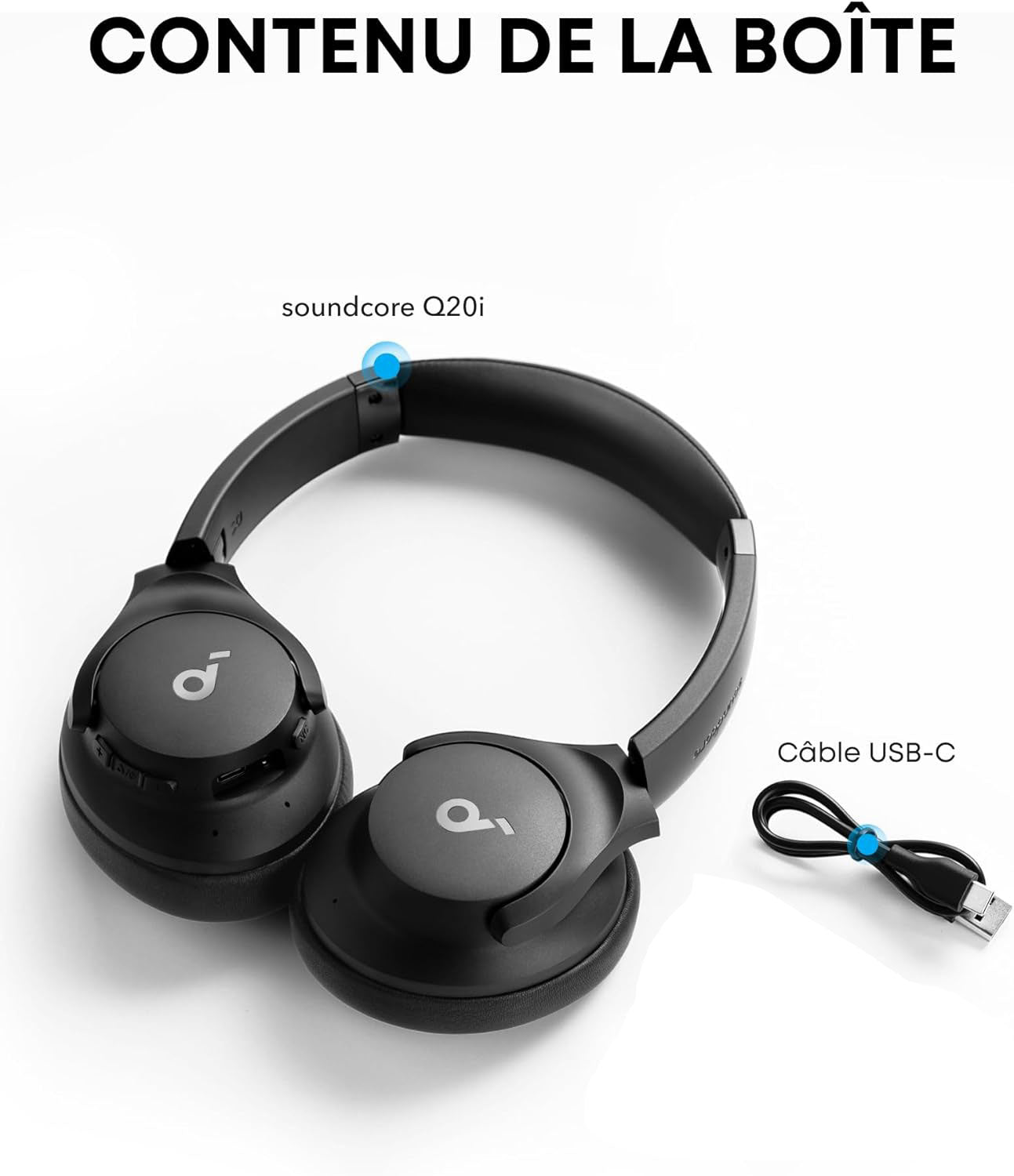 Casque Sans Fil Anker Soundcore Q20i avec Réduction de Bruit Active (ANC)
