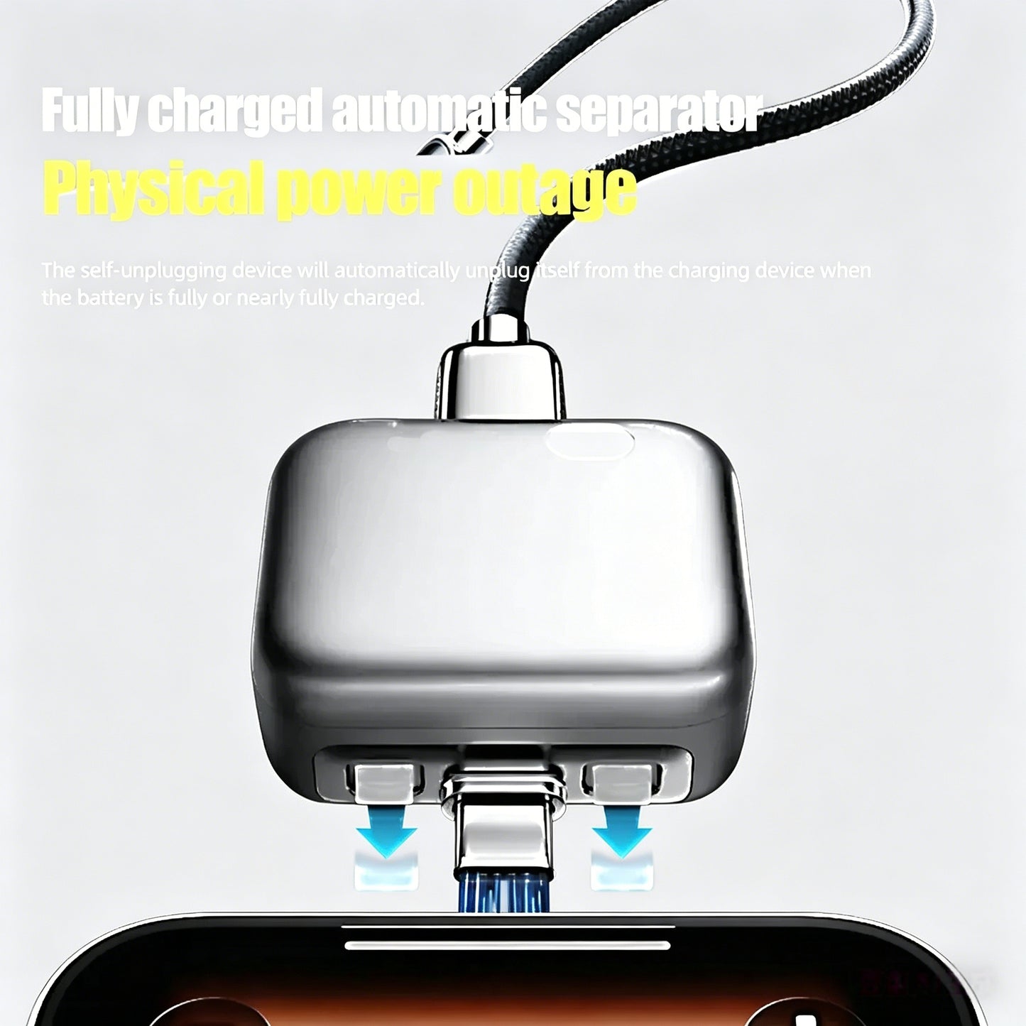 Protecteur de Câble Intelligent USB-C avec Éjection Automatique Anti-Surcharge