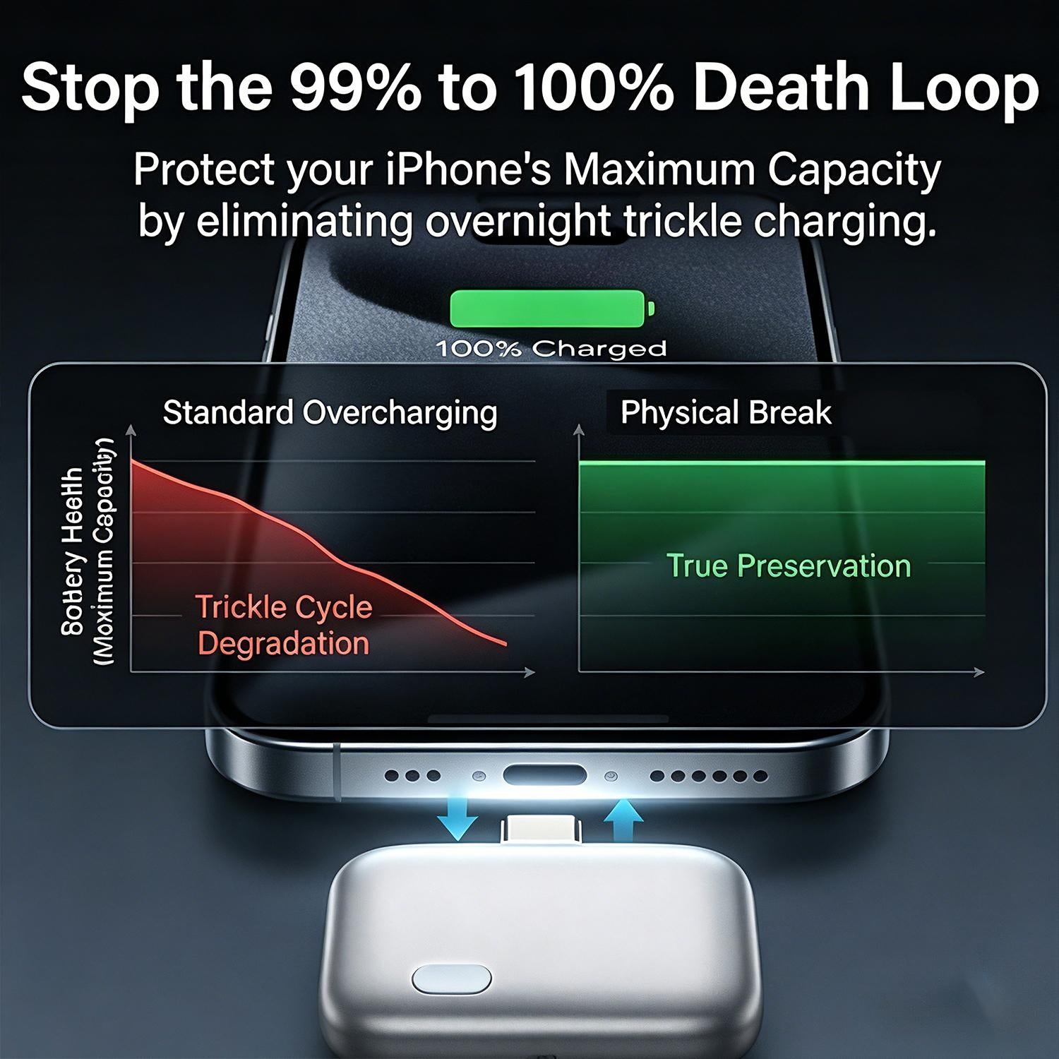 Protecteur de Câble Intelligent USB-C avec Éjection Automatique Anti-Surcharge