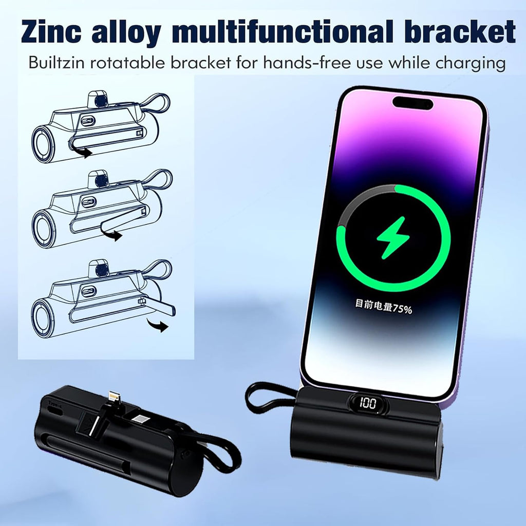 Mini Power Bank Portable Anker 5000mAh avec Connecteur Direct
