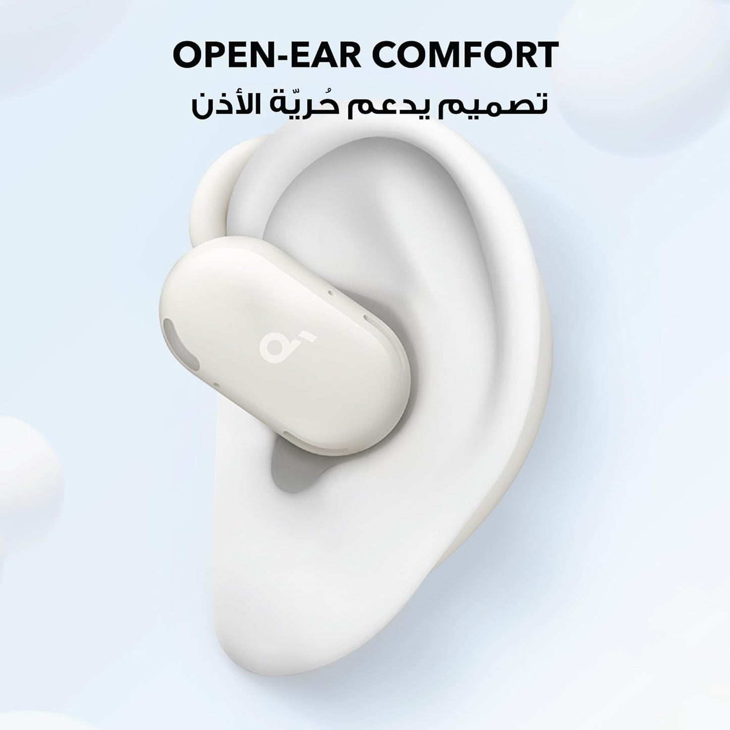 Écouteurs Open-Ear Soundcore by Anker V20i – Crochets Ajustables, Autonomie 36H et LED