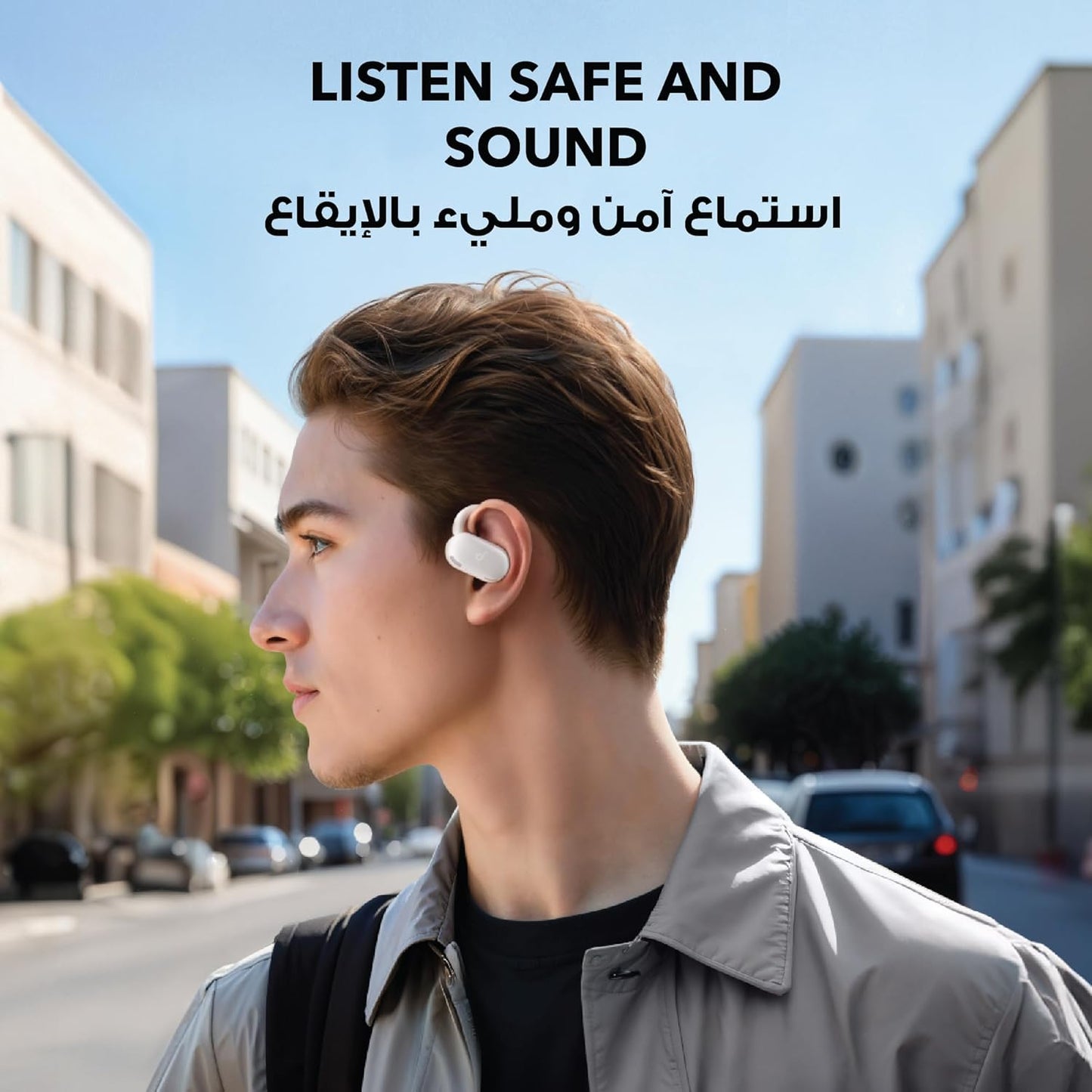 Écouteurs Open-Ear Soundcore by Anker V20i – Crochets Ajustables, Autonomie 36H et LED