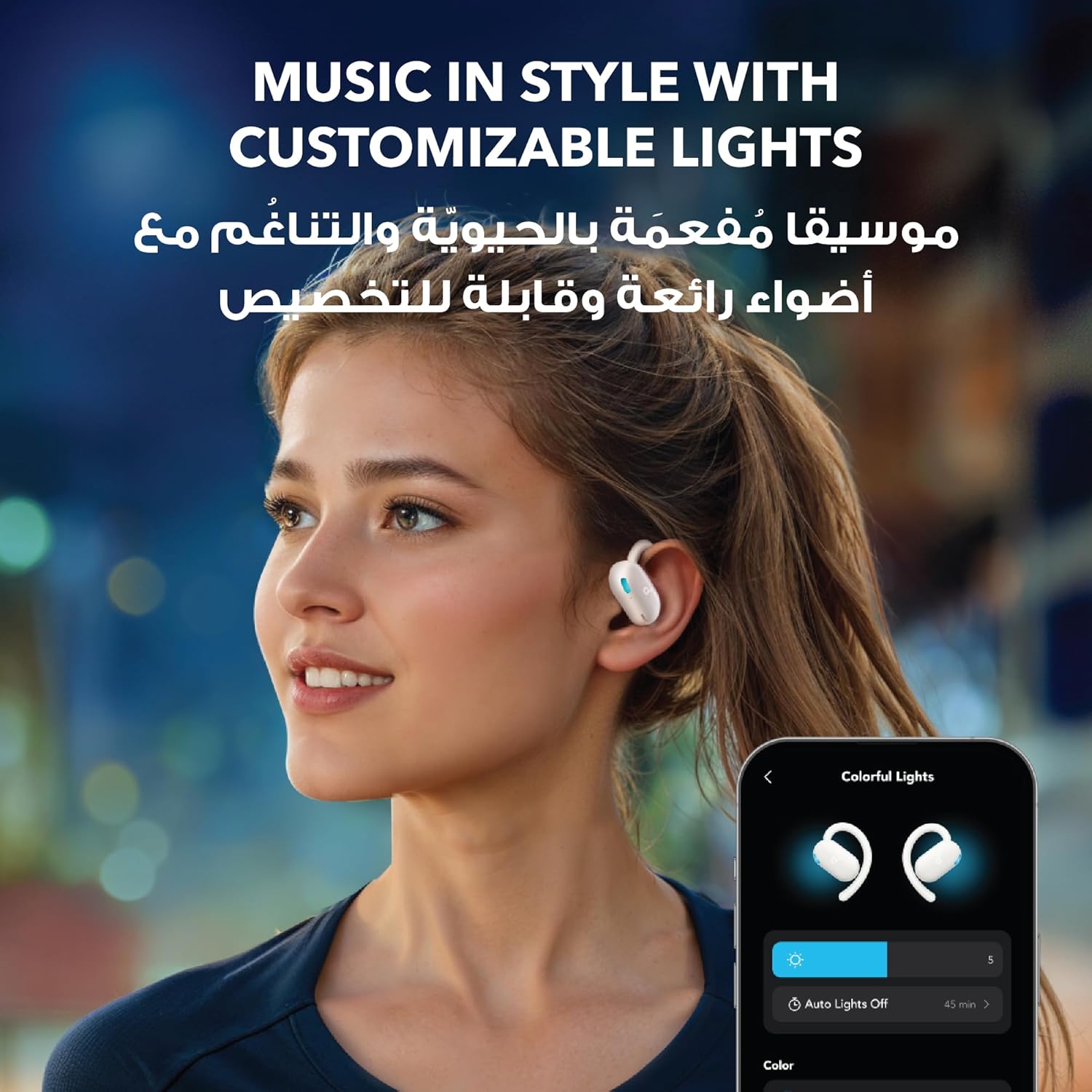 Écouteurs Open-Ear Soundcore by Anker V20i – Crochets Ajustables, Autonomie 36H et LED