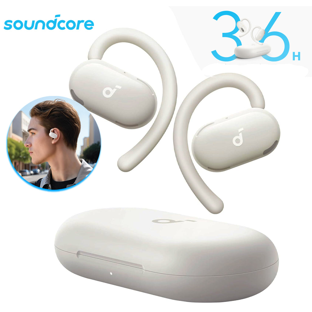 Écouteurs Open-Ear Soundcore by Anker V20i – Crochets Ajustables, Autonomie 36H et LED
