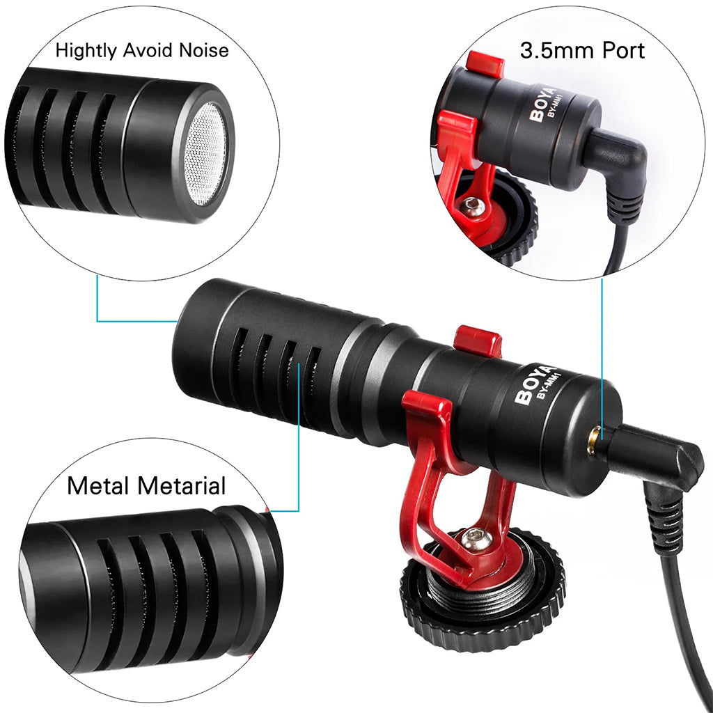 Microphone Boya MM1 – Micro Universel pour Appareil Photo et Smartphone