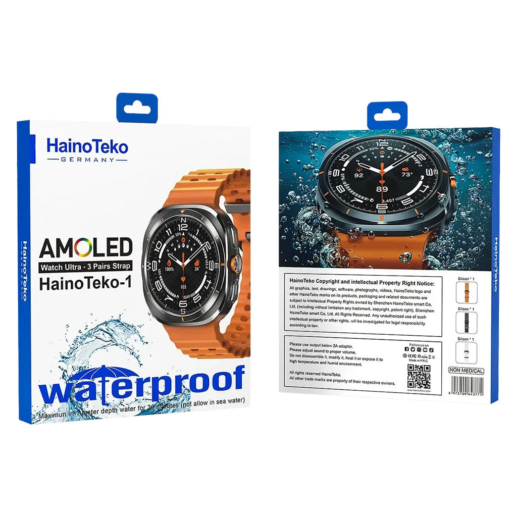 Montre Connectée Haino Teko-1 avec Écran AMOLED et 3 Bracelets