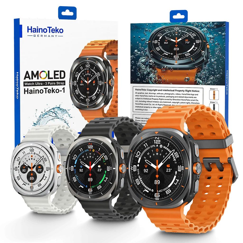 Montre Connectée Haino Teko-1 avec Écran AMOLED et 3 Bracelets