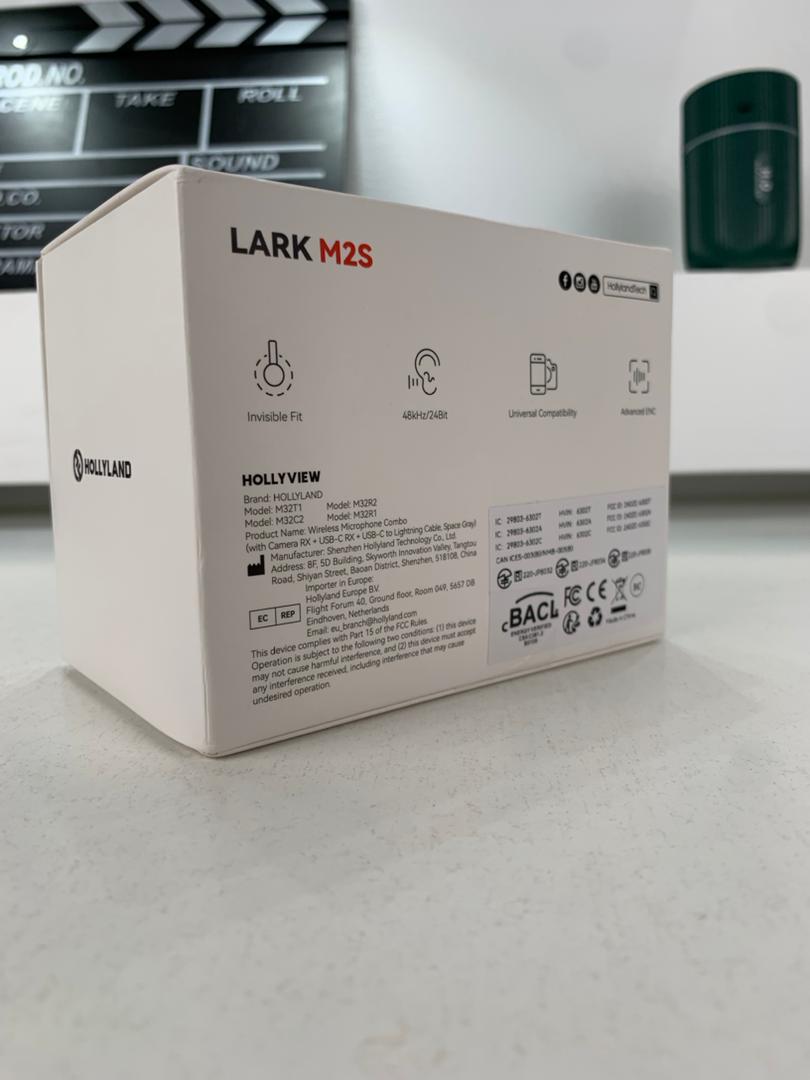 Microphone Cravate Sans Fil Hollyland Lark M2S Combo – Récepteur Caméra et USB-C