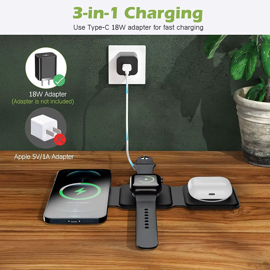 Chargeur Magnétique Sans Fil 3 en 1 – Charge Rapide 65W