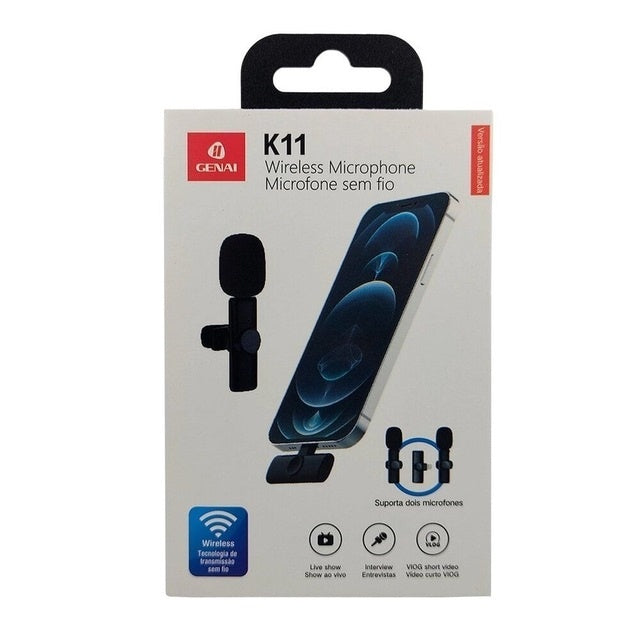 Microphone Cravate Sans Fil K11 – Compatible Android et iPhone