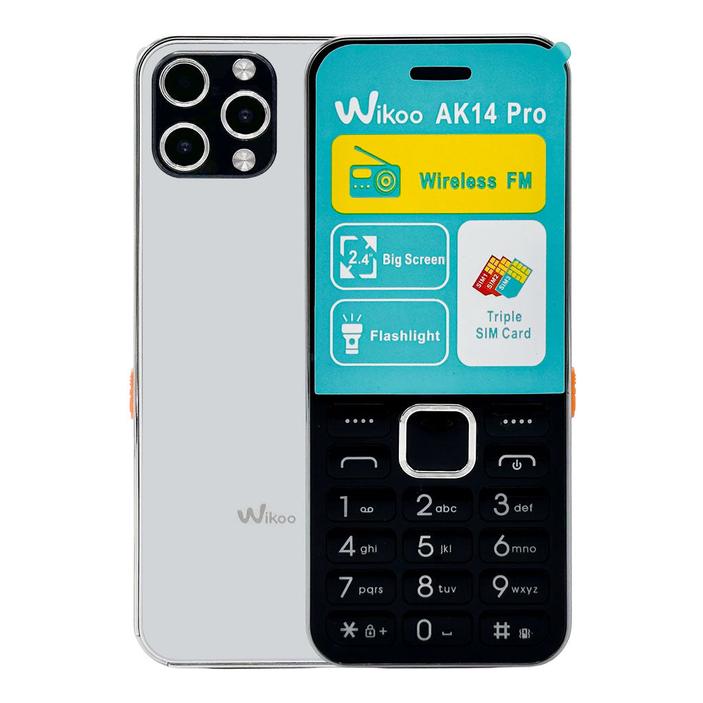 Téléphone Portable Wikoo AK14 Pro – Triple SIM avec Lampe Torche